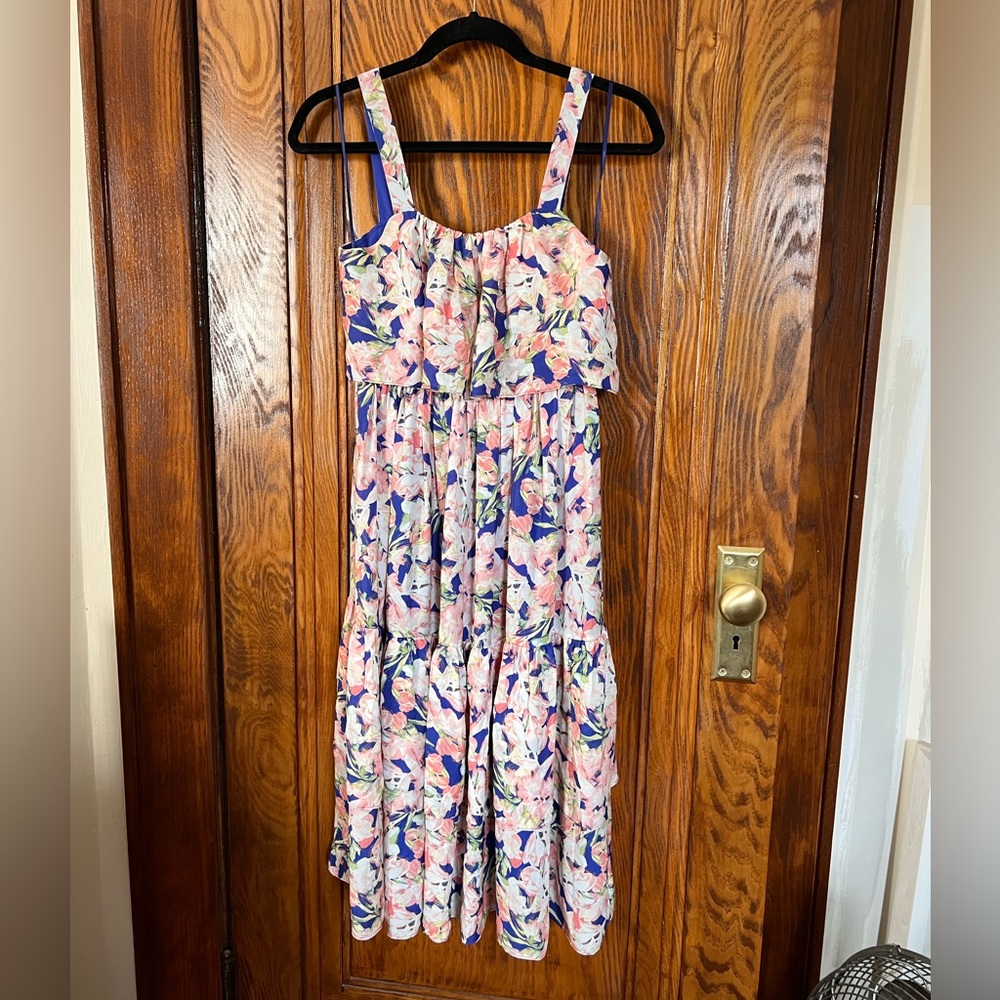 J.Crew Printed Floral Empire Waist Dress